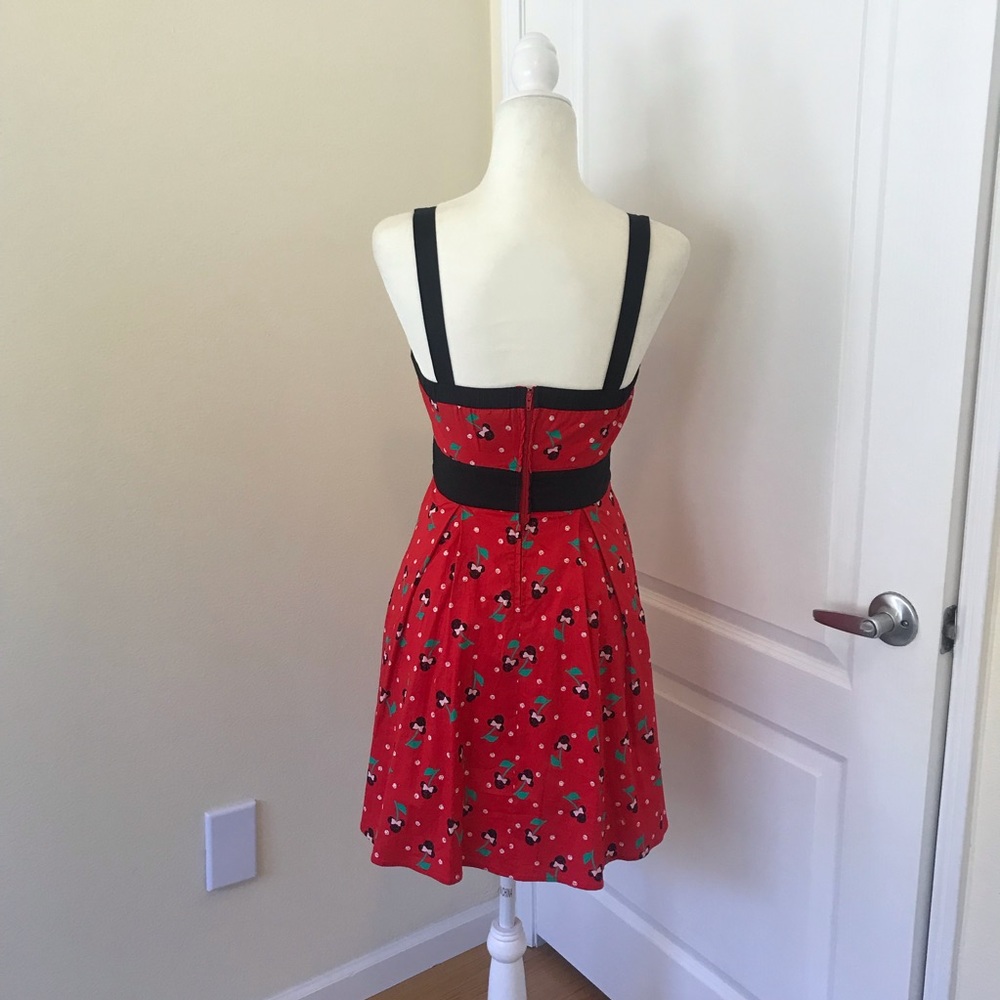 MINNIE MOUSE Disney Cherry Pinup Dress Red Size Sm - Picture 5 of 8